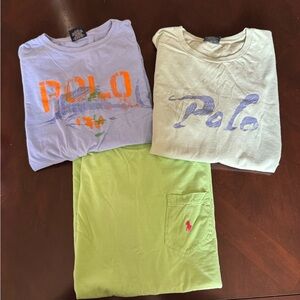 Ralph Lauren Men’s Short Sleeve Tee Lot - Lavender, Mint & Lime